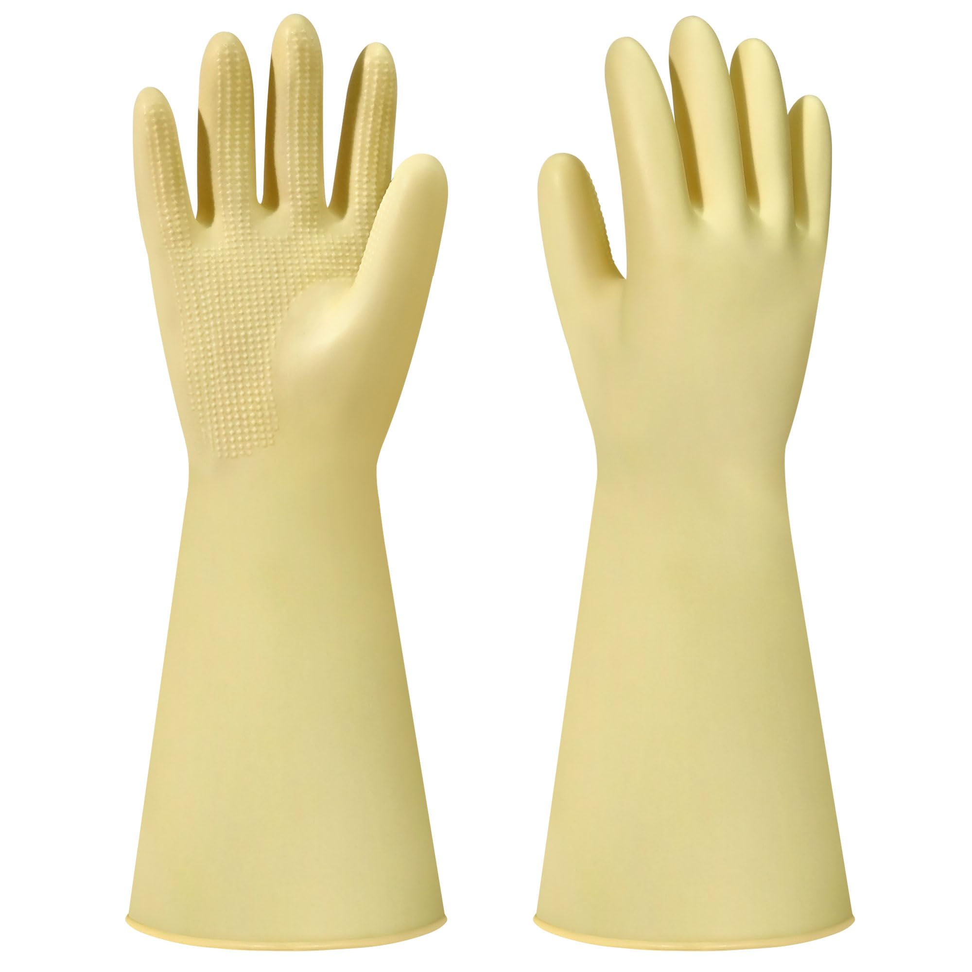heavy-duty chemical rubber gloves