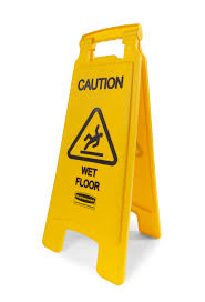 caution wet floor sign